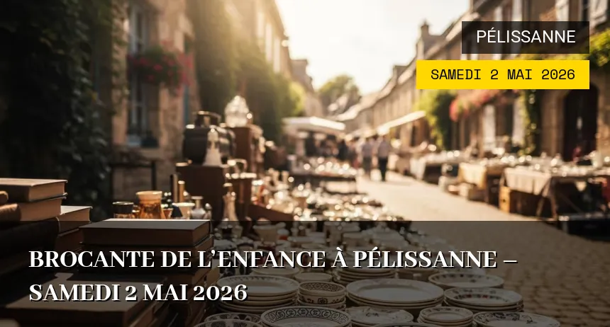 Affiche de l'événement : Brocante de l&rsquo;enfance à Pélissanne