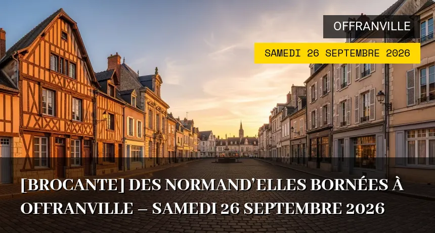 Affiche de l'événement : [Brocante] Des Normand&rsquo;elles Bornées à Offranville – Samedi 26 Septembre 2026