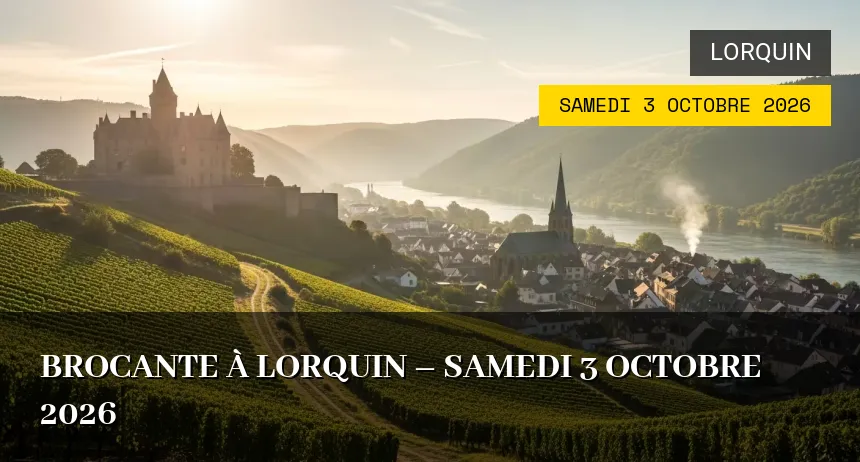Affiche de l'événement : Brocante à Lorquin – Samedi 3 Octobre 2026