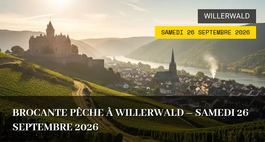 Affiche de l'événement : Brocante Pêche à Willerwald – Samedi 26 Septembre 2026