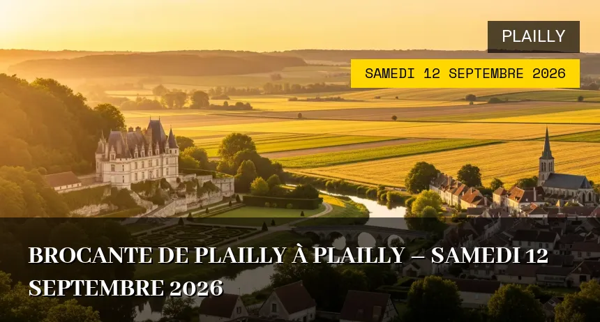Affiche de l'événement : Brocante de Plailly à Plailly – Samedi 12 Septembre 2026