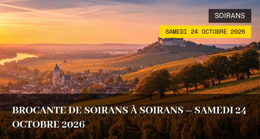 Affiche de l'événement : BROCANTE DE SOIRANS à Soirans – Samedi 24 Octobre 2026