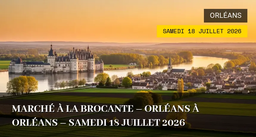 Affiche de l'événement : Marché à la Brocante – Orléans à Orléans – Samedi 18 Juillet 2026