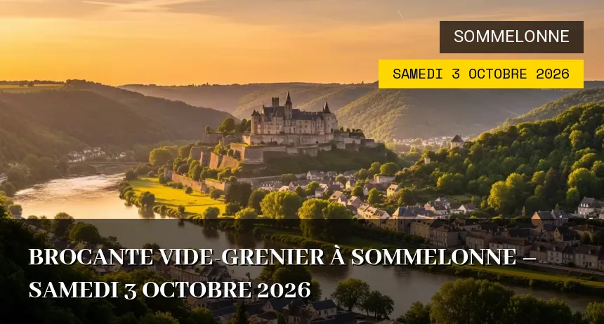 Affiche de l'événement : Brocante vide-grenier à Sommelonne – Samedi 3 Octobre 2026