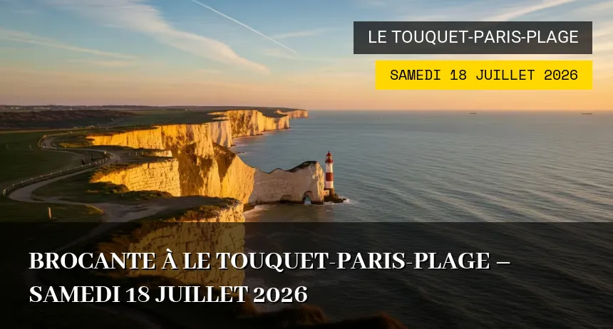 Affiche de l'événement : Brocante à Le Touquet-Paris-Plage – Samedi 18 Juillet 2026