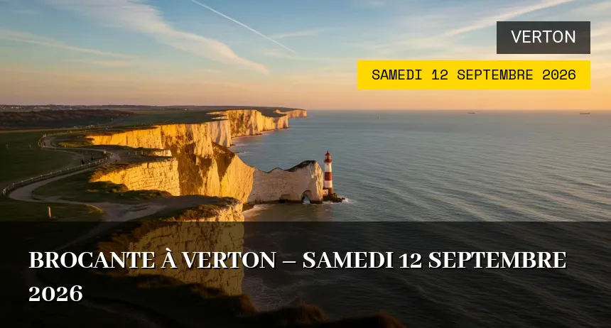 Affiche de l'événement : Brocante à Verton – Samedi 12 Septembre 2026