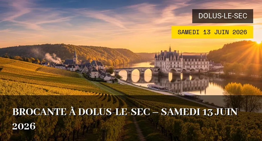 Affiche de l'événement : Brocante à Dolus-le-Sec – Samedi 13 Juin 2026