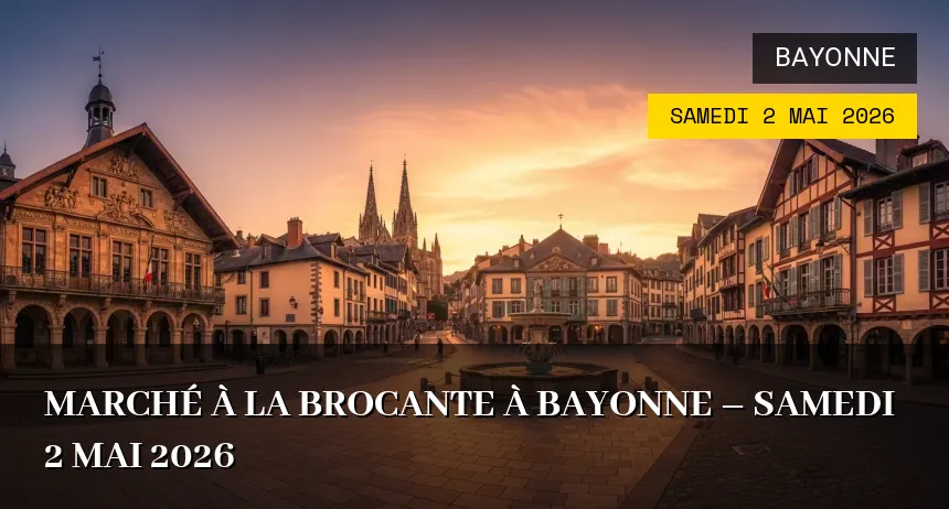 Affiche de l'événement : Marché à la brocante de Bayonne