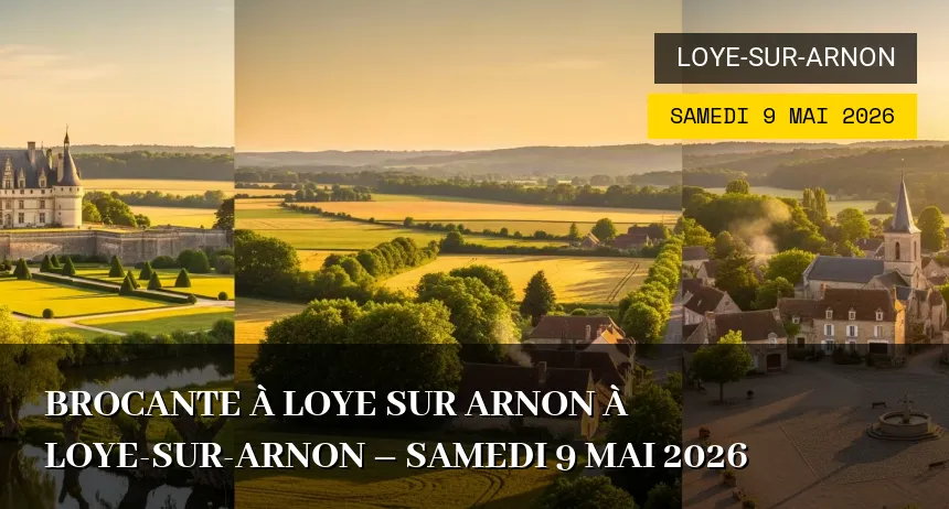 Affiche de l'événement : Brocante à Loye sur Arnon à Loye-sur-Arnon – Samedi 9 Mai 2026