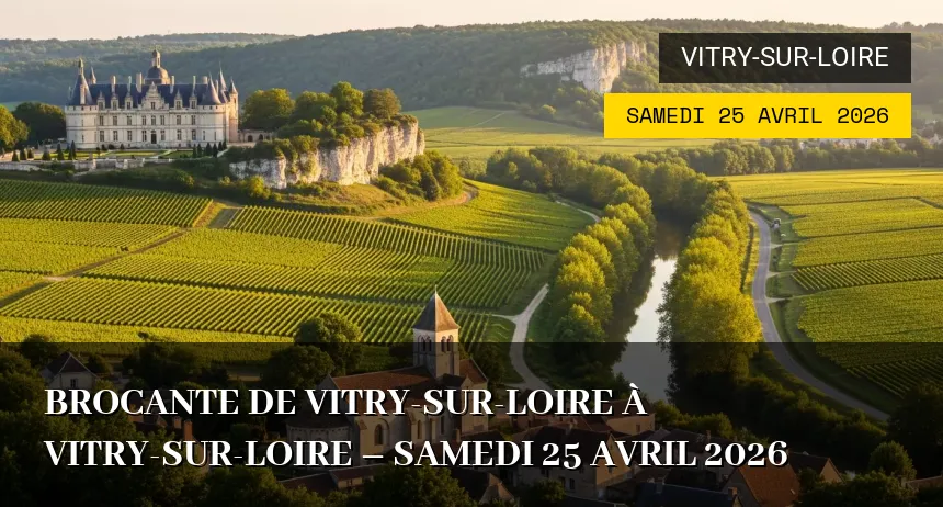 Affiche de l'événement : BROCANTE DE VITRY-SUR-LOIRE à Vitry-sur-Loire – Samedi 25 Avril 2026