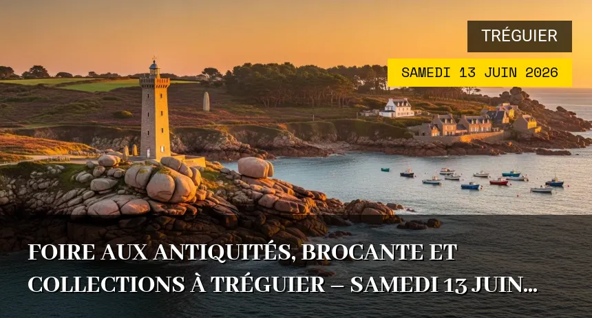 Affiche de l'événement : Foire aux antiquités, brocante et collections de Tréguier