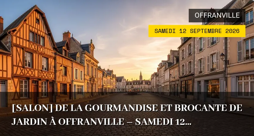 Affiche de l'événement : [Salon] De la Gourmandise et Brocante de Jardin à Offranville – Samedi 12 Septembre 2026