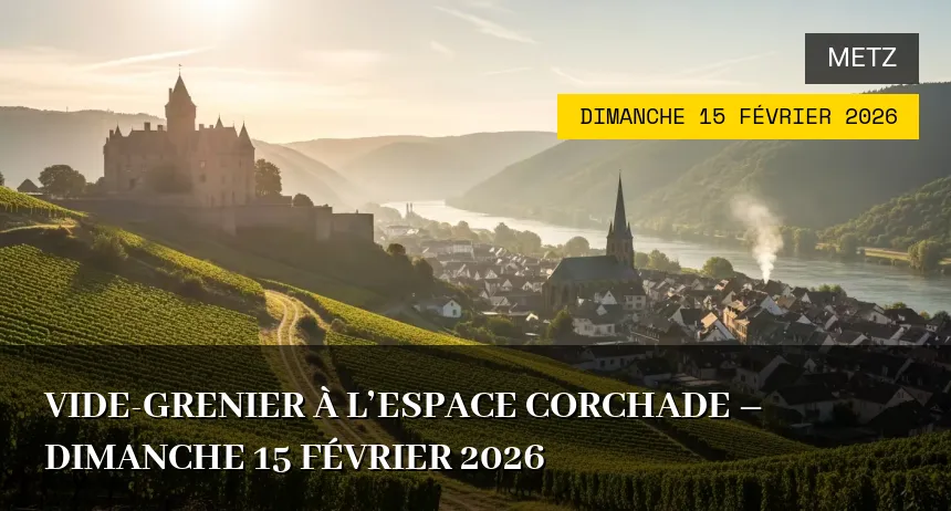 Affiche de l'événement : Vide-Grenier à l&rsquo;espace Corchade – Dimanche 15 Février 2026
