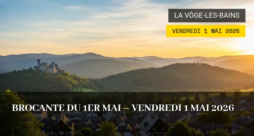 Affiche de l'événement : Brocante du 1er mai – Vendredi 1 Mai 2026