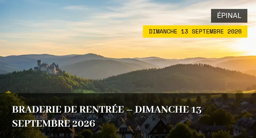 Affiche de l'événement : Braderie de Rentrée – Dimanche 13 Septembre 2026
