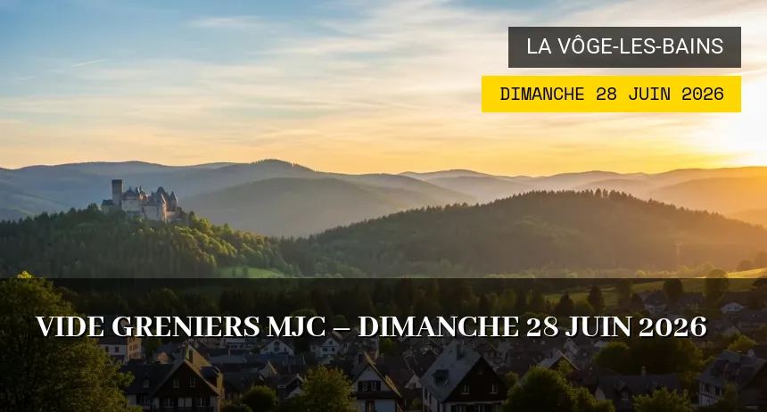 Affiche de l'événement : Vide greniers mjc – Dimanche 28 Juin 2026