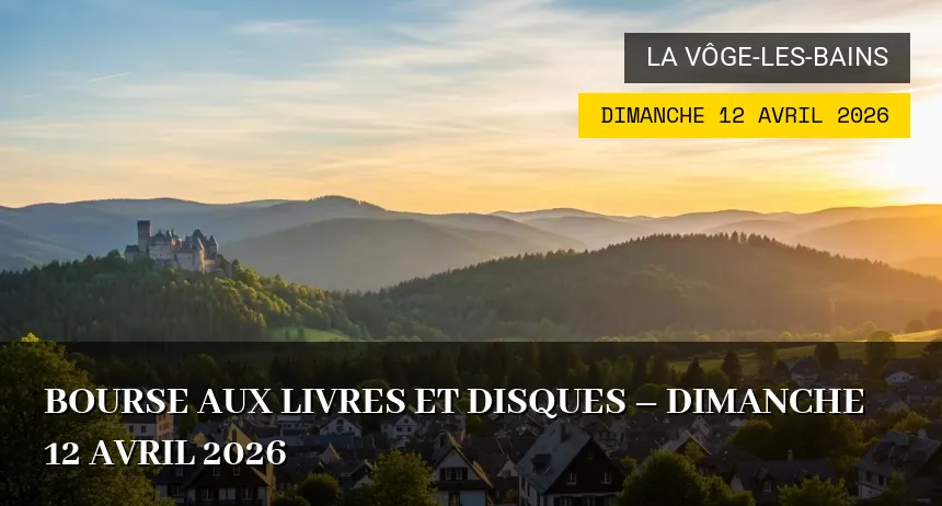 Affiche de l'événement : BOURSE AUX LIVRES ET DISQUES – Dimanche 12 Avril 2026