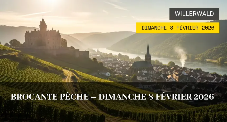 Affiche de l'événement : Brocante Pêche – Dimanche 8 Février 2026
