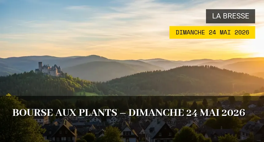 Affiche de l'événement : Bourse aux plants – Dimanche 24 Mai 2026