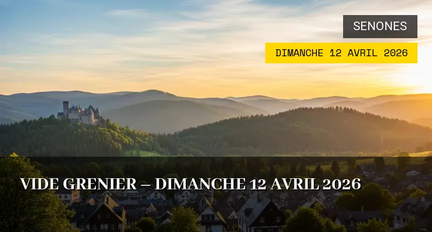 Affiche de l'événement : Vide grenier – Dimanche 12 Avril 2026