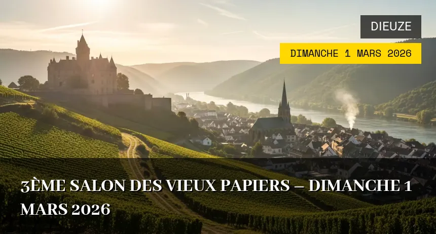Affiche de l'événement : 3ème salon des vieux papiers – Dimanche 1 Mars 2026