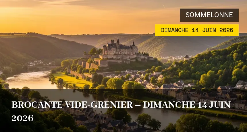 Affiche de l'événement : Brocante vide-grenier – Dimanche 14 Juin 2026