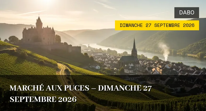 Affiche de l'événement : Marché aux puces – Dimanche 27 Septembre 2026