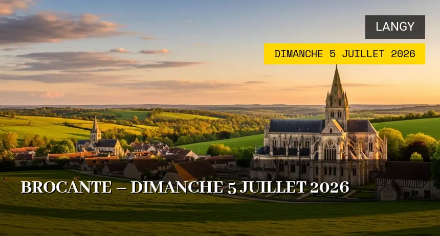 Affiche de l'événement : Brocante – Dimanche 5 Juillet 2026