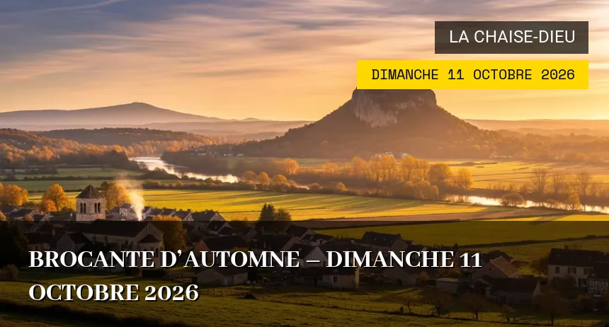 Affiche de l'événement : Brocante d&rsquo;automne – Dimanche 11 Octobre 2026