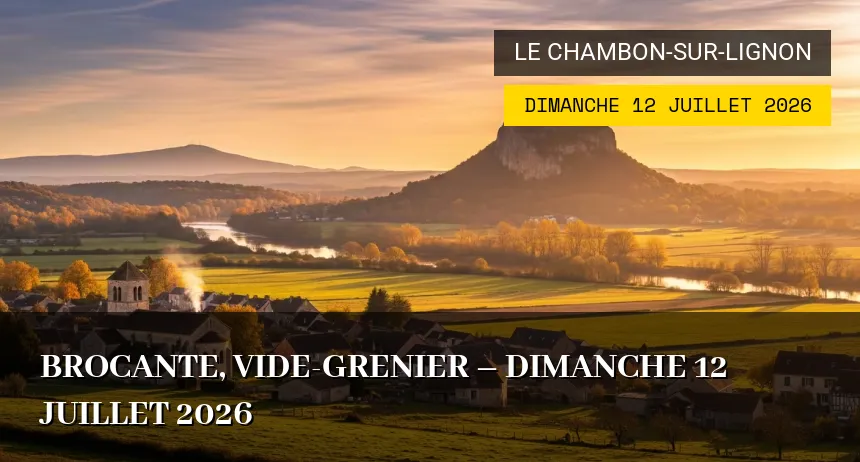 Affiche de l'événement : Brocante, vide-grenier – Dimanche 12 Juillet 2026