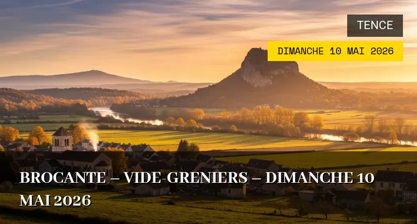 Affiche de l'événement : Brocante – vide-greniers – Dimanche 10 Mai 2026