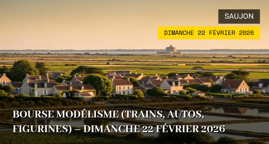 Affiche de l'événement : Bourse modélisme (trains, autos, figurines) – Dimanche 22 Février 2026