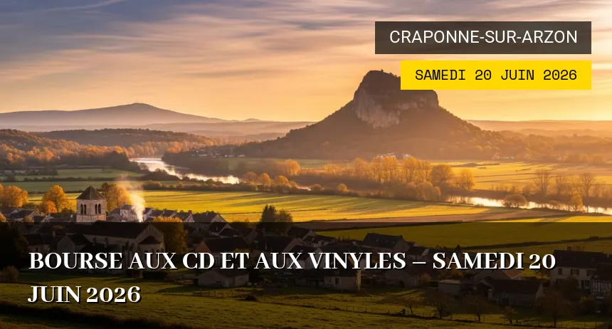 Affiche de l'événement : Bourse aux CD et aux vinyles – Samedi 20 Juin 2026