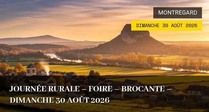 Affiche de l'événement : Journée rurale – Foire – Brocante – Dimanche 30 Août 2026