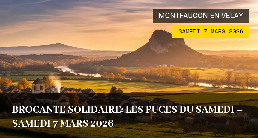 Affiche de l'événement : Brocante solidaire: les puces du samedi – Samedi 7 Mars 2026