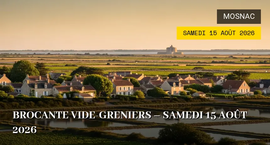 Affiche de l'événement : Brocante vide-greniers – Samedi 15 Août 2026