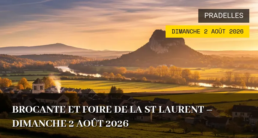 Affiche de l'événement : Brocante et foire de la St Laurent – Dimanche 2 Août 2026