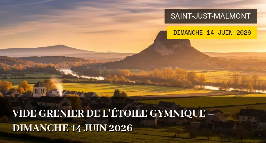 Affiche de l'événement : Vide grenier de l&rsquo;Étoile Gymnique – Dimanche 14 Juin 2026