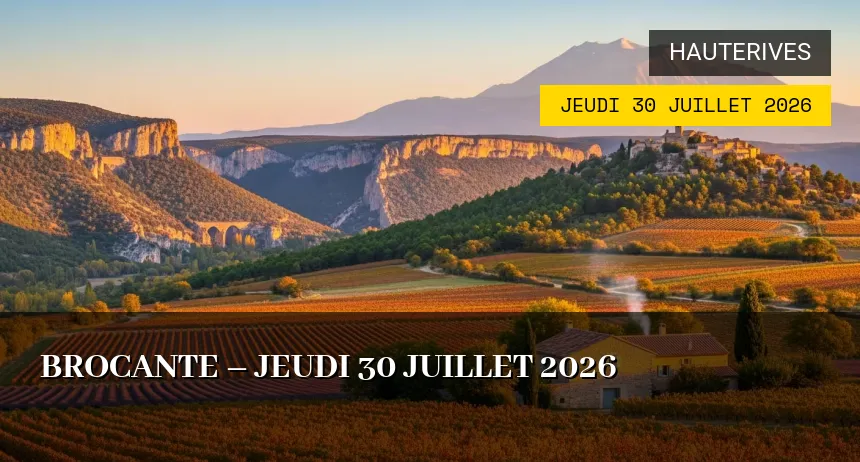 Affiche de l'événement : brocante – Jeudi 30 Juillet 2026
