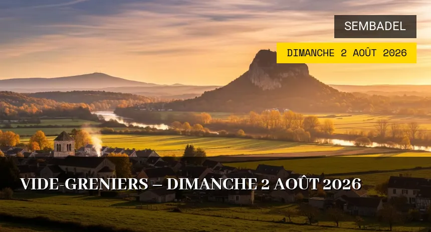Affiche de l'événement : Vide-greniers – Dimanche 2 Août 2026