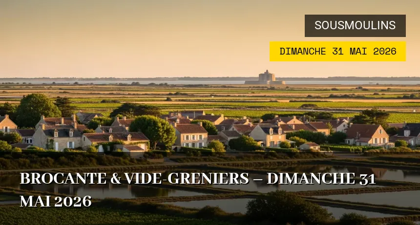 Affiche de l'événement : Brocante & vide-greniers – Dimanche 31 Mai 2026