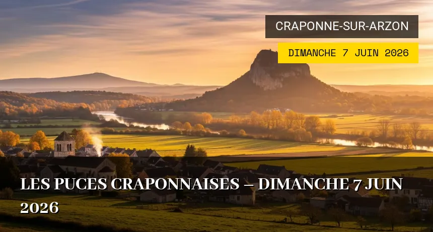 Affiche de l'événement : Les Puces Craponnaises – Dimanche 7 Juin 2026