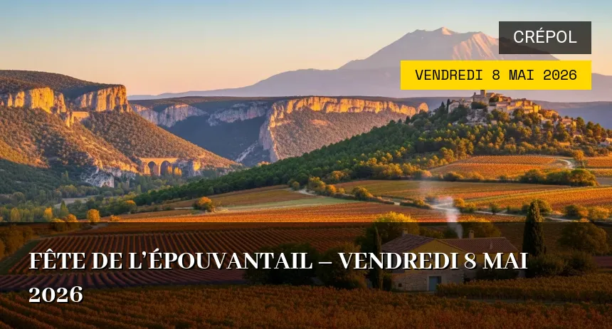 Affiche de l'événement : Fête de l&rsquo;épouvantail – Vendredi 8 Mai 2026