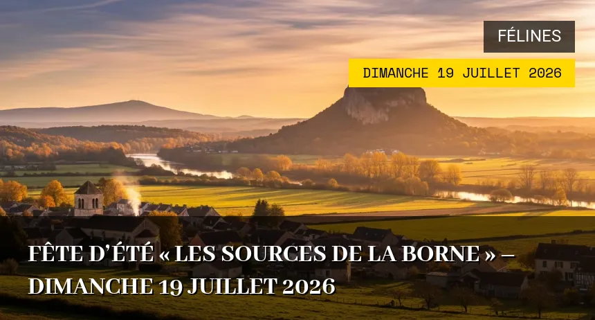 Affiche de l'événement : Fête d&rsquo;été « Les Sources de la Borne » – Dimanche 19 Juillet 2026