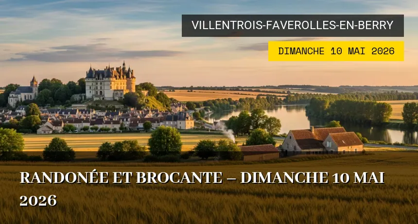 Affiche de l'événement : Randonée et brocante – Dimanche 10 Mai 2026