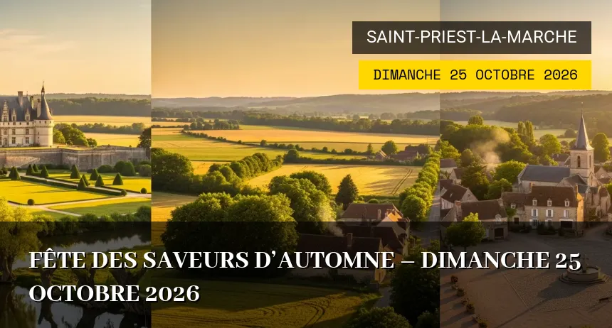 Affiche de l'événement : Fête des saveurs d&rsquo;automne – Dimanche 25 Octobre 2026