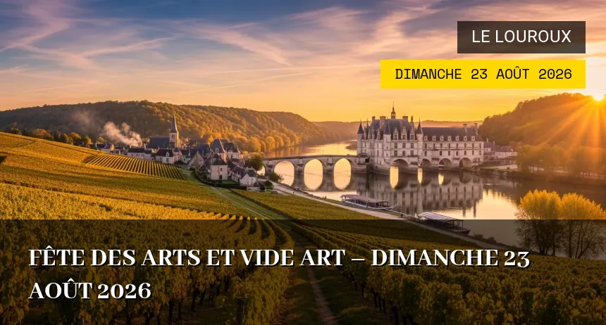 Affiche de l'événement : Fête des Arts et Vide Art – Dimanche 23 Août 2026
