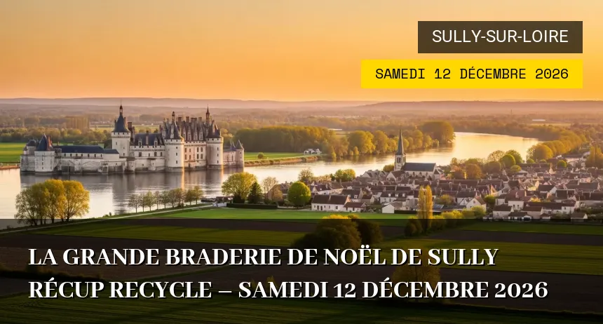 Affiche de l'événement : La Grande Braderie de Noël de Sully Récup Recycle – Samedi 12 Décembre 2026
