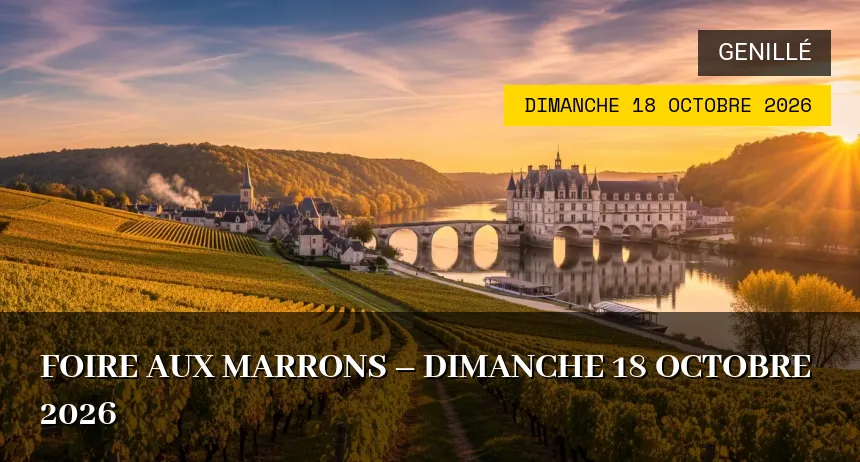 Affiche de l'événement : Foire aux marrons – Dimanche 18 Octobre 2026