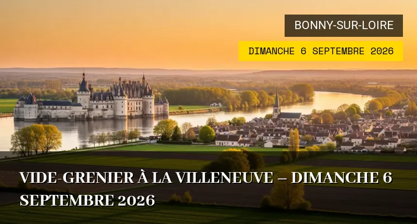 Affiche de l'événement : Vide-grenier à la Villeneuve – Dimanche 6 Septembre 2026
